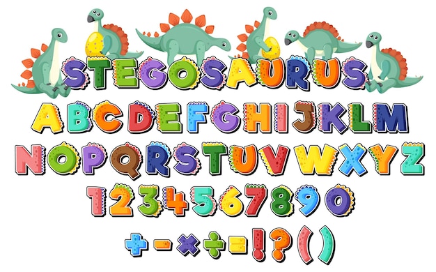 Free vector english alphabets of az letters and number 09