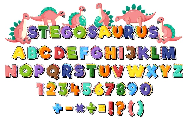 Free vector english alphabets of az letters and number 09