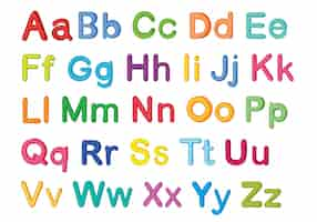 Free vector english alphabets