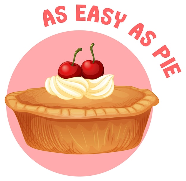 Free vector english idiom with as easy as pie