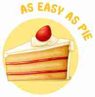 Free vector english idiom with as easy as pie