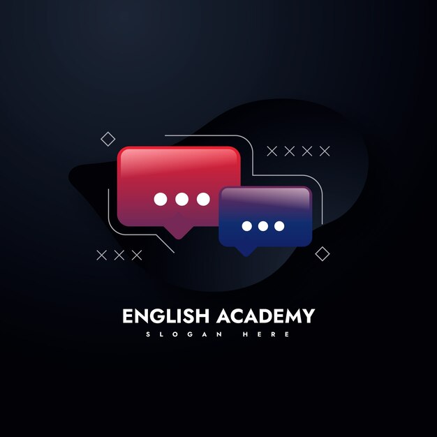 English logo design template