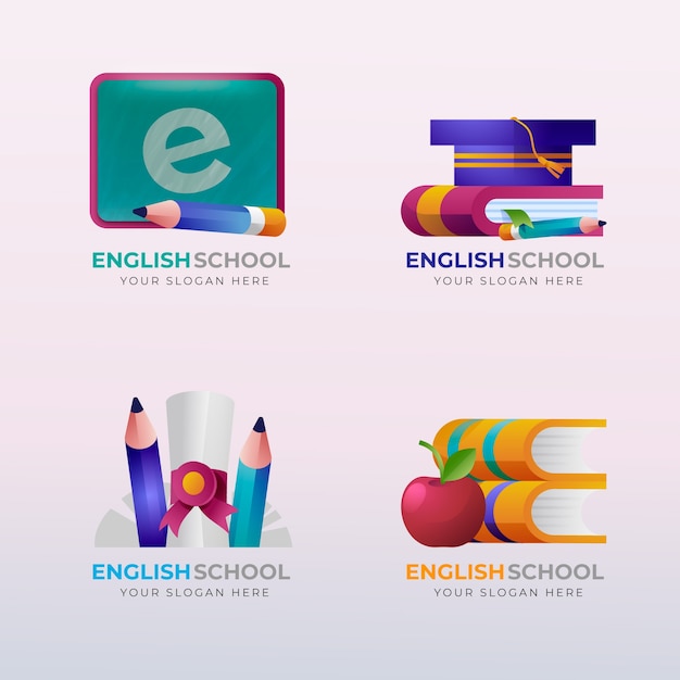 English logo design template