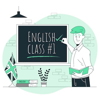 English teacher concept illustration
