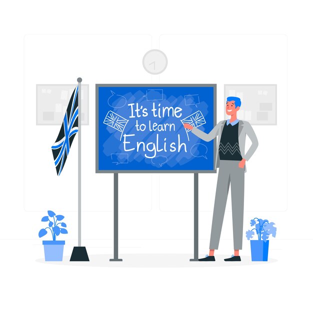 English teacher concept illustration