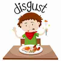 Free vector english vocabulary word disgust