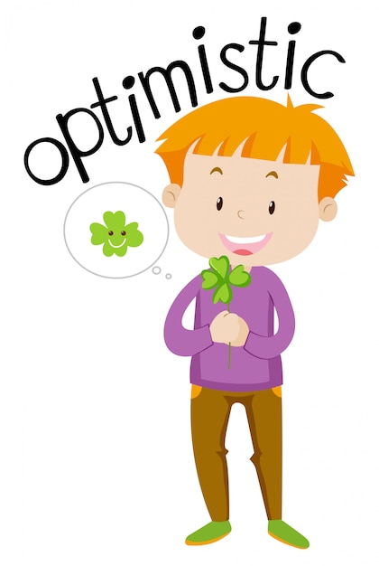 English vocabulary word optimistic