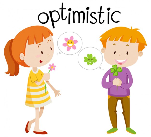 English vocabulary word optimistic