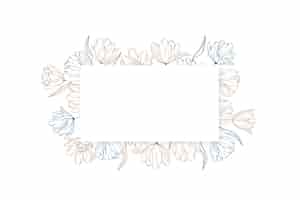 Free vector engraving floral background banner