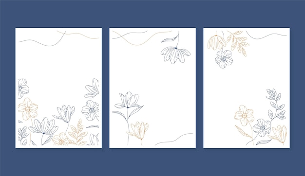 조각 꽃 카드 템플릿