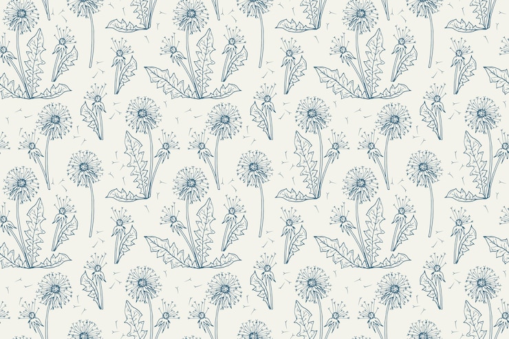 Free Vector engraving hand drawn botanical pattern