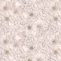 Free vector engraving hand drawn botanical pattern