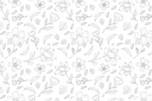 Free vector engraving hand drawn botanical pattern