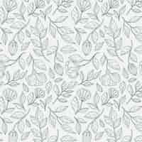 Free vector engraving hand drawn botanical pattern