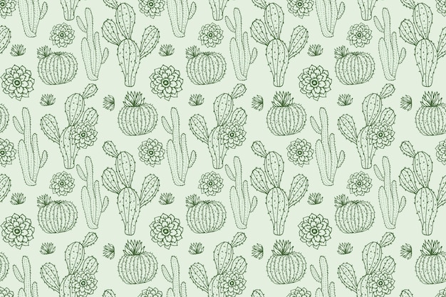 Free vector engraving hand drawn botanical pattern