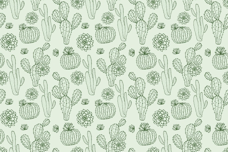 Free Vector engraving hand drawn botanical pattern