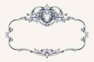 Free vector engraving hand drawn ornamental frame