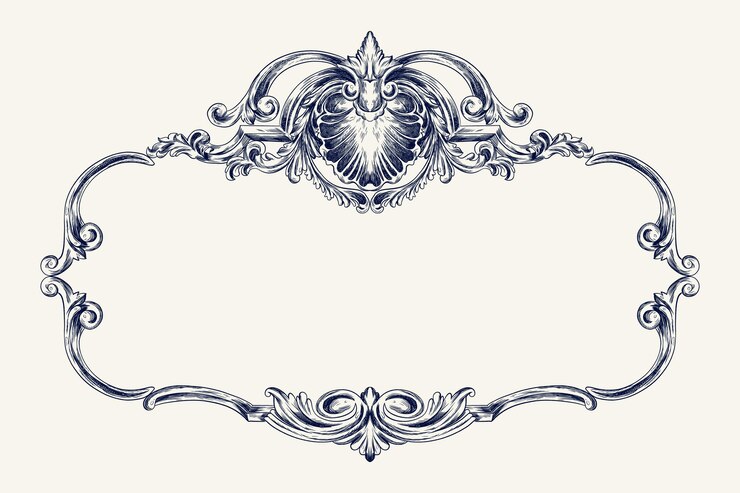 Free Vector engraving hand drawn ornamental frame