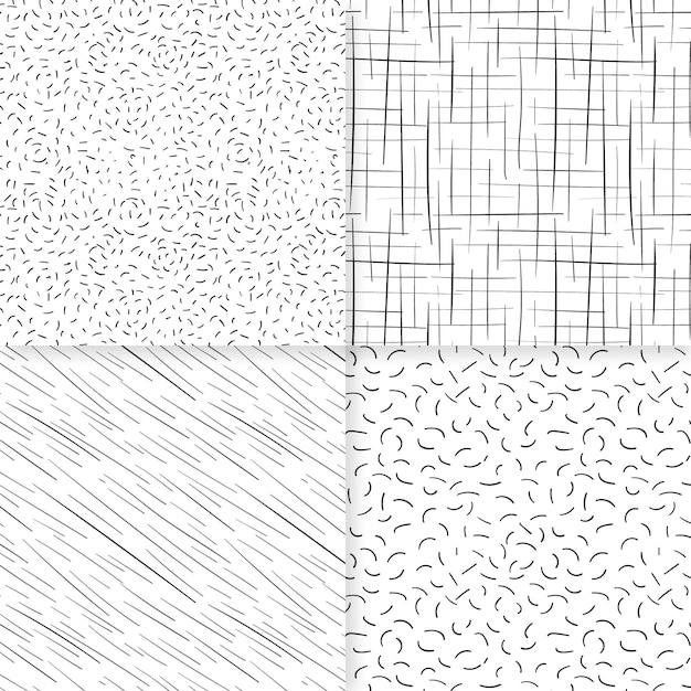 Free vector engraving hand drawn pattern collection