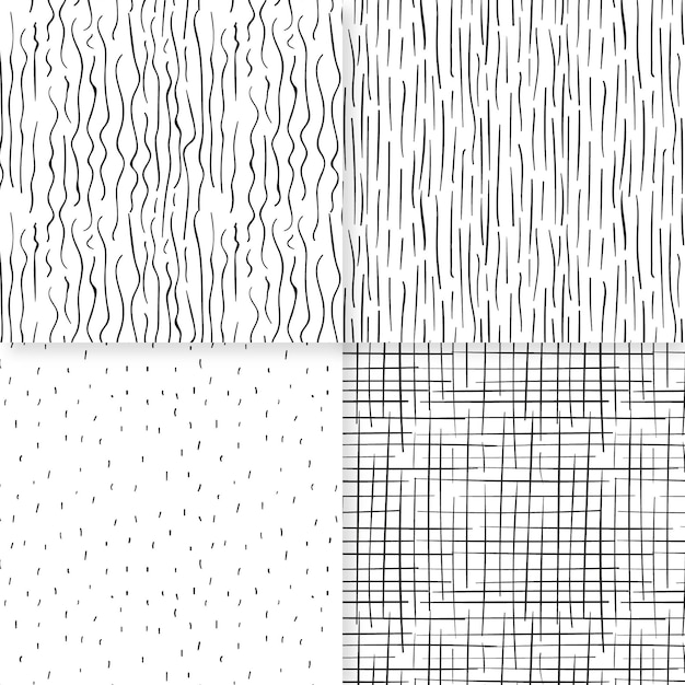 Free vector engraving hand drawn pattern collection