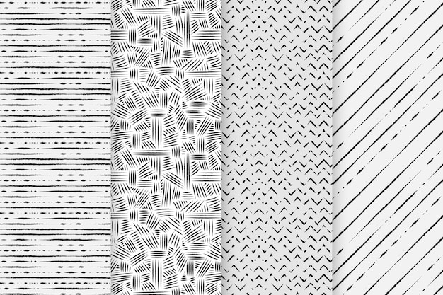 免费矢量雕刻手绘图案集合