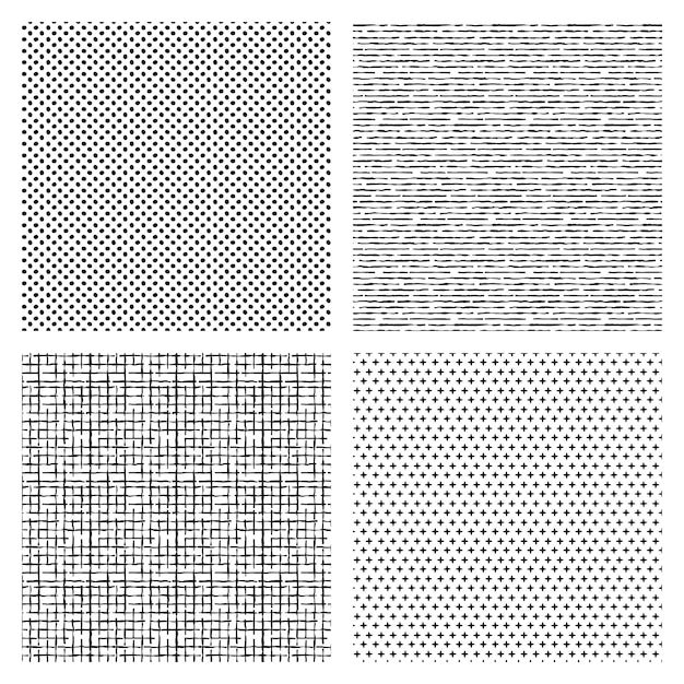 Free vector engraving hand drawn pattern collection