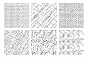 Free vector engraving hand drawn pattern collection