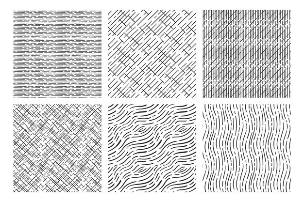 Engraving hand drawn pattern collection