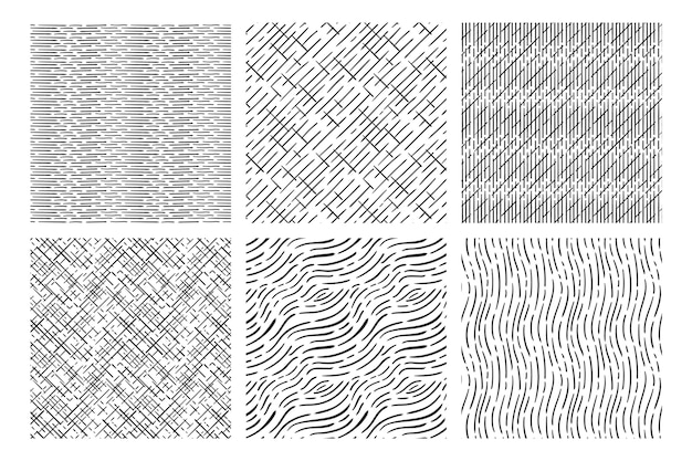 Engraving hand drawn pattern collection
