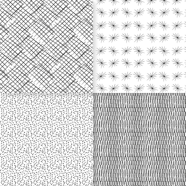 Engraving hand drawn pattern collection