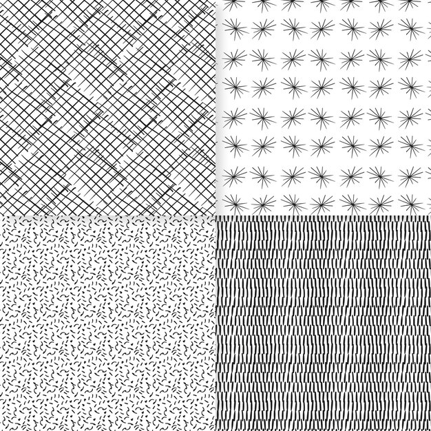 Engraving hand drawn pattern collection