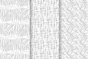 Free vector engraving hand drawn pattern collection