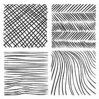 Free vector engraving hand drawn pattern collection