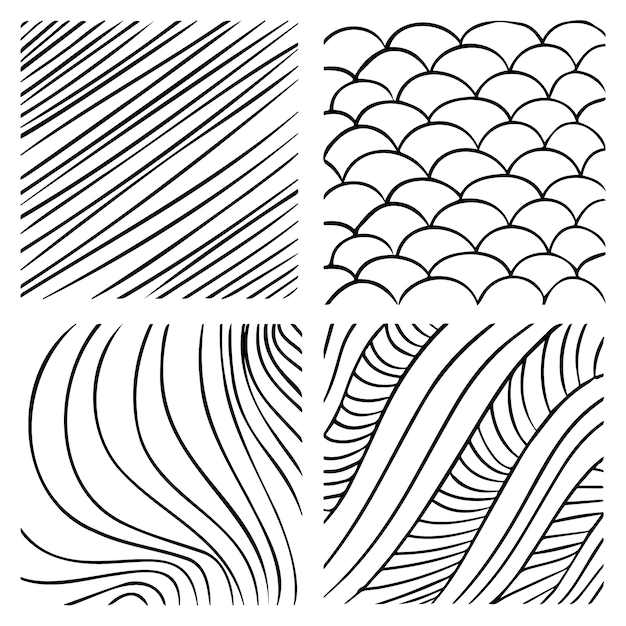 Free vector engraving hand drawn pattern collection