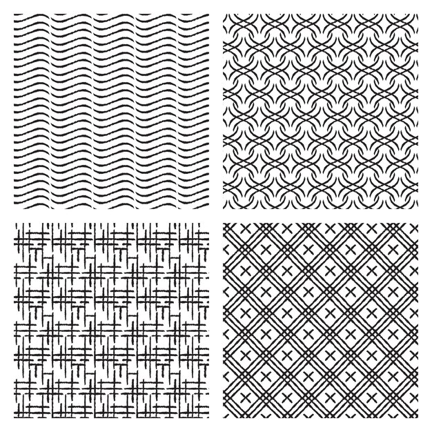 Engraving hand drawn pattern collection