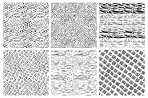 Free vector engraving hand drawn pattern collection