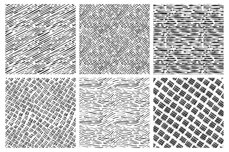 Free Vector engraving hand drawn pattern collection