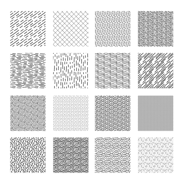 Free vector engraving hand drawn pattern collection