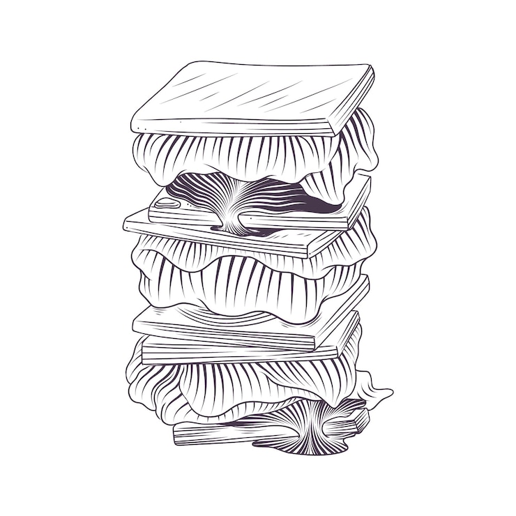 Free Vector engraving hand drawn s'more illustration