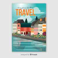 Free vector enjoy places travel poster