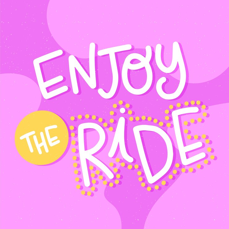 Free Vector enjoy the ride lettering