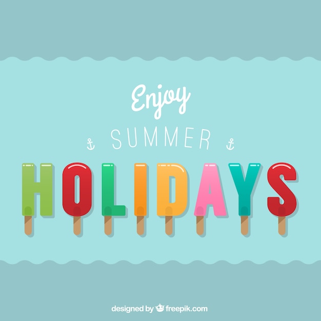 Free vector enjoy summer holidays