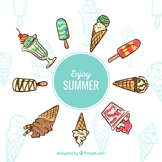 Enjoy summer ice creams