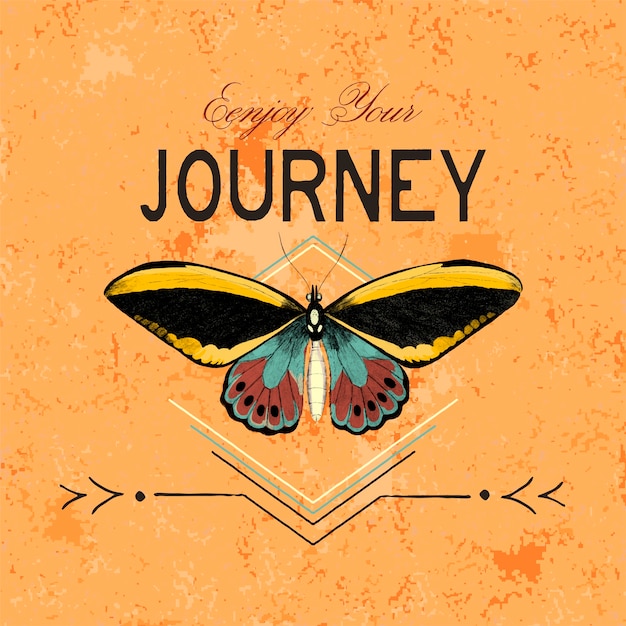 Free vector enjoy your journey logo design vector