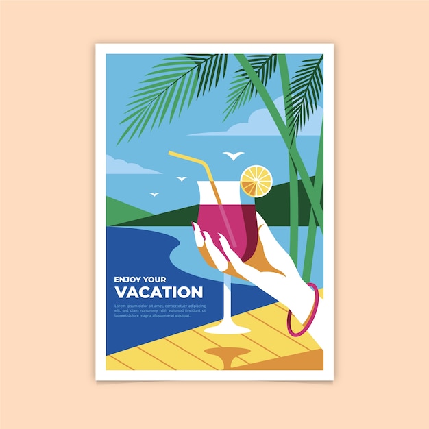 Enjoy your vacation poster