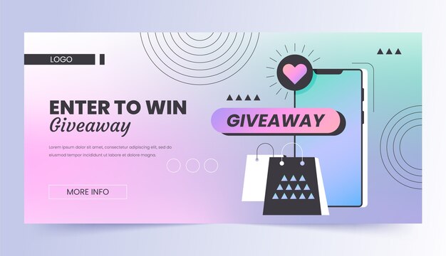 Free Vector | Enter to win template design