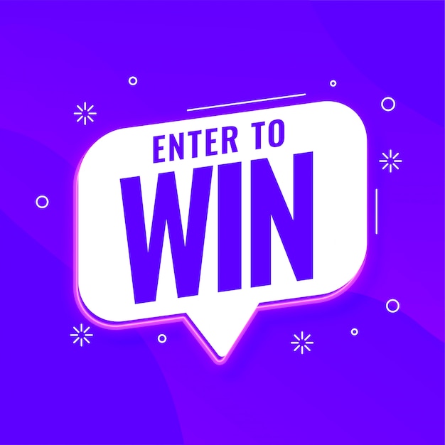 Enter to win purple template for promotions