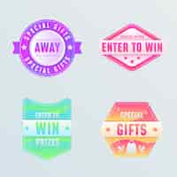 Free vector enter to win  stickers