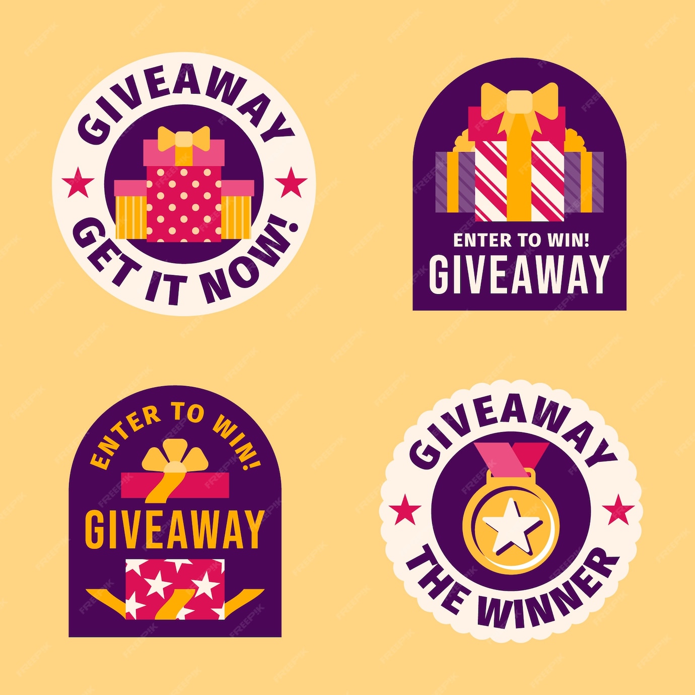 Free Vector | Enter to win template design
