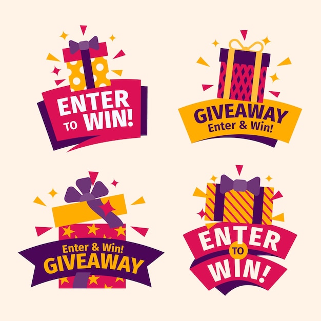 Free vector enter to win template design